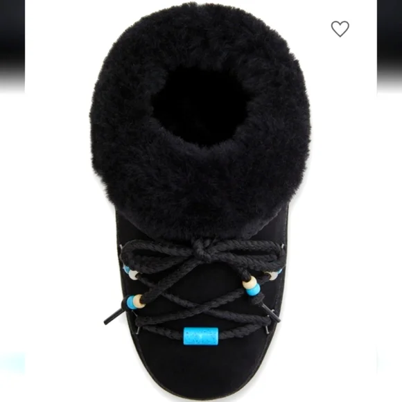 Moon Boot Suede Beads Mules Black Moon Boot Mule - Picture 5 of 17